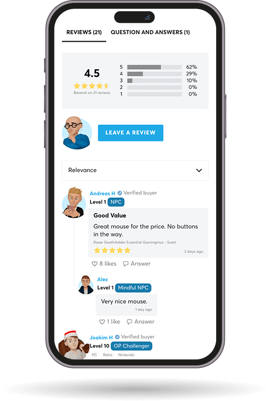 Reviews and Q&A Widget Preview