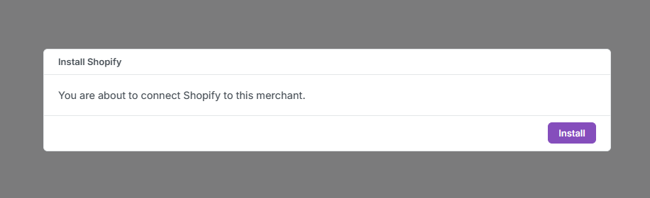 Confirm installation