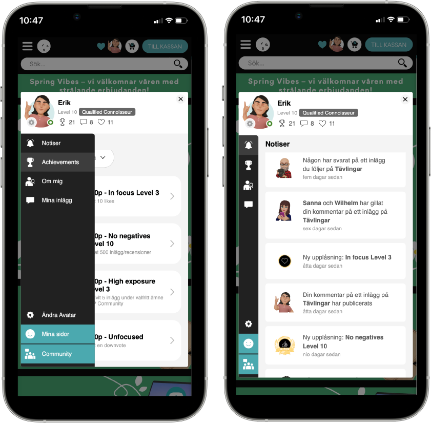 Example: Notification/profile card
